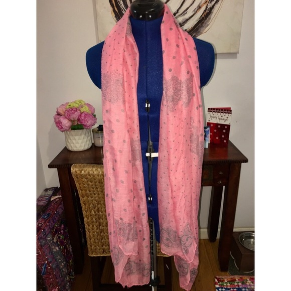 SAX Polka-Dot Scarf - Picture 2 of 5